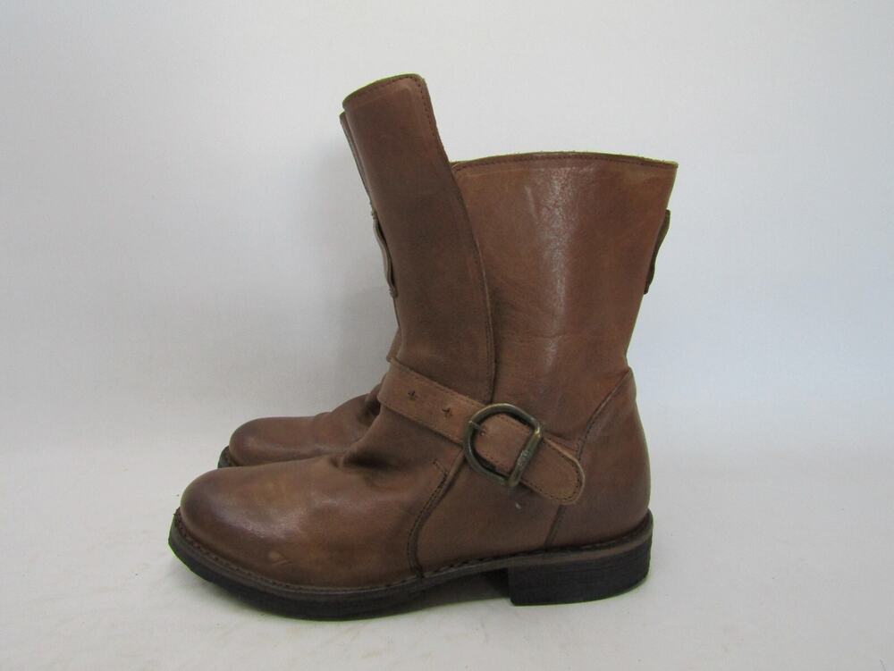 Fiorentini + Baker Womens Size 36 EUR Brown Leather Buckle 7.5" Shaft Boots